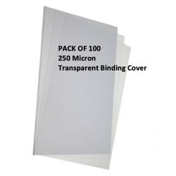 Acetate Transparent A4 250 Micron Binding Covers Clear