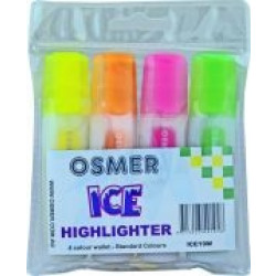 Osmer Highlighters Wallet 4 -Yellow, Green, Pink, Orange