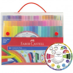 Faber-Castell Connector Pens with Colour Wheel 80 Pack
