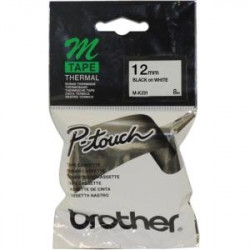 Tape Brother 12mm Black on White MK231
