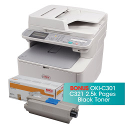 OKI MC342DNW MULTIFUNCTION Printer & Bonus Black Toner