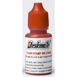 Deskmate Preinked Stamps Refill Ink 10ml Red