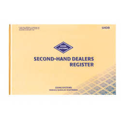 Zions SHDB Second Hand Dealers Register 220X315mm