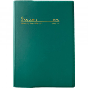 Collins Financial Year Diary A6 Week To View Green Vinyl