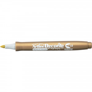 Artline Decorite Metallic Markers Bullet 1.0mm Gold Box Of 12