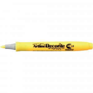 Artline Decorite Markers 1.0mm Bullet Standard Yellow Box Of 12
