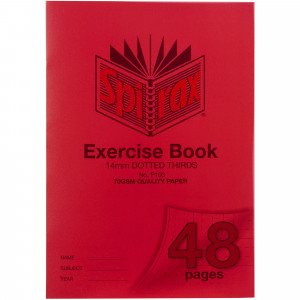 Spirax P103 Exercise Book Poly Cover A4 48 Page 14mm Dotted Thirds