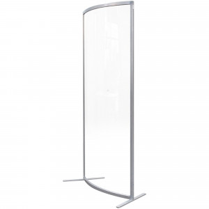 Visionchart Wave Screen Guard Curved Edge Free Standing 800W x 1800mmH Clear