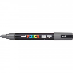 Uni Posca Paint Marker PC-5M  Medium 2.5mm Bullet Tip  Deep Grey