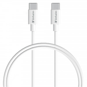 Verbatim Charge & Sync USB-C to USB-C Cable 1 Metre White