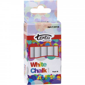 Texta Chalk White Pack of 10 Pack 10