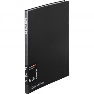 ColourHide Fixed Display Book A4 20 Sheets Black
