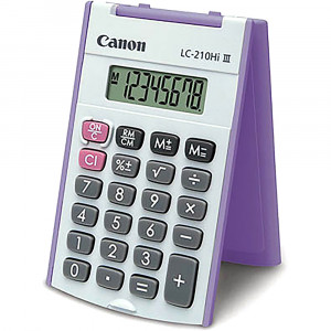 Canon LC210L Pocket Calculator With Hard Cover 8 Digit Blue