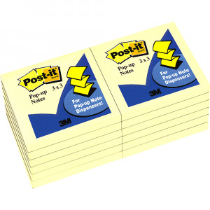 Post-It R330-YW Pop Up Notes 76x76mm Refill Yellow Pad Pack of 12