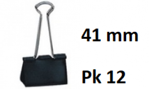 Premium Foldback Clips 41mm Pkt 12