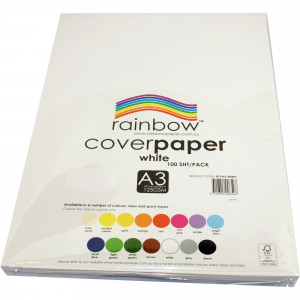 Rainbow Cover Paper A4 125gsm White 100 Sheets