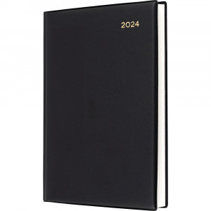 Collins Belmont Desk Diary A5 Day To Page Black