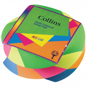 Collins Colour Block Memo Pad Neon Swirl 85x85 Assorted