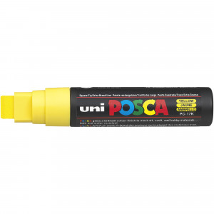 Uni Posca Paint Marker PC-17K  Extra Broad 15mm Tip  Yellow