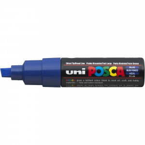 Uni Posca Paint Marker PC-8K  Broad 8mm Chisel Tip  Blue