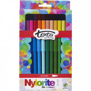 Texta Nylorite Colouring Marker Assorted Pack Of 36