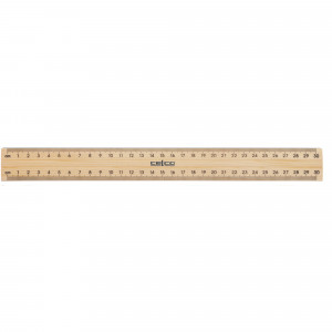 Celco Polished Metal Edge Ruler Wooden 30cm