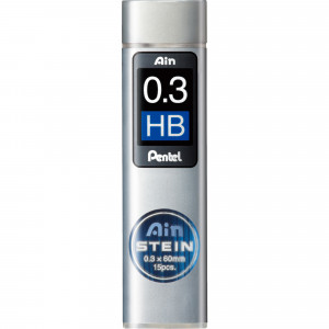 Pentel Ain Stein Leads Refill C273 0.3mm HB Tube Of 15