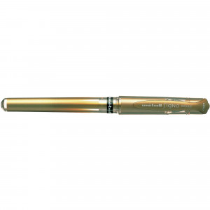 Uni-Ball UM153 Impact Signo Gel Rollerball Pen Broad 1mm Blue Gold
