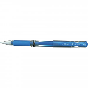 Uni-Ball UM153 Impact Signo Gel Rollerball Pen Metallic Broad 1mm Blue