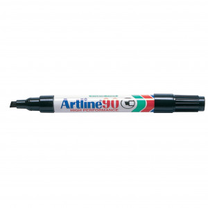 Artline 90 Permanent Marker Chisel 2-5mm Black