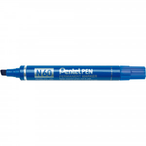 Pentel N60 Permanent Marker Chisel 2.5-5mm Blue