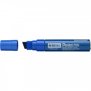 Pentel N50XL Jumbo Permanent Marker Chisel 10-18mm Blue