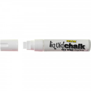 Texta Jumbo Liquid Chalk Marker Dry Wipe Chisel 15mm White