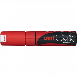 Uni Liquid Chalk Marker 8.0mm Chisel Tip Red