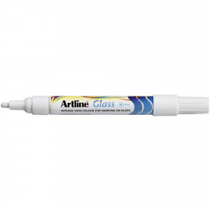 Artline Glass Dry Erase Marker Bullet 4mm White