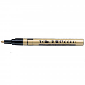 Artline 990XF Metallic Permanent Marker Fine Bullet 1.2mm Gold