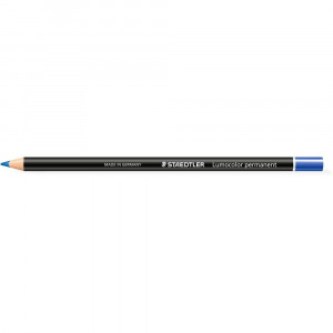 Staedtler 108 Lumocolour Glasochrom Permanent Pencil Blue