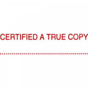 XStamper Stamp CX-BN 1541 Certified A True Copy Red