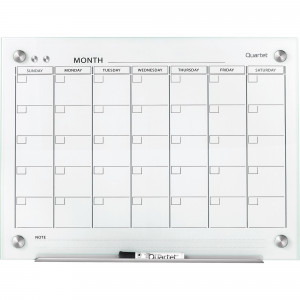Quartet Infinity Glass Board Calendar 895x635mm White