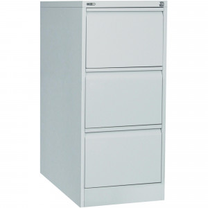 Rapidline GO Vertical Filing Cabinet 3 Drawer 460W x 620D x 1016mmH Silver Grey