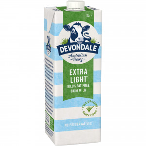 Devondale UHT Long Life Extra Light Milk 1 Litre Pack Of 10