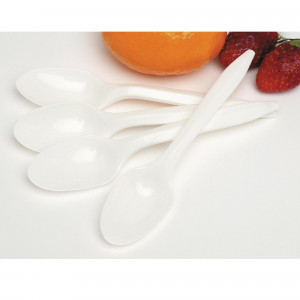 MARBIG DISPOSABLE CUTLERY Plastic Spoons Pack of 100