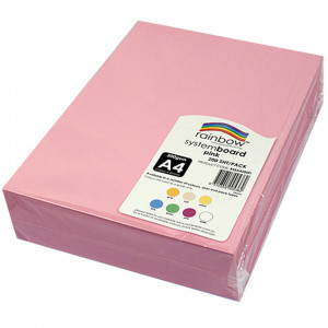 Rainbow System Board A4 200gsm Pink 200 Sheets