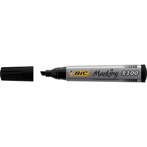 Bic 2300 Marking Permanent Markers Chisel 3.7-5.5mm Black Pack of 12
