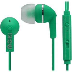 Moki Noise Isolation Earphones With Microphone And Control Green