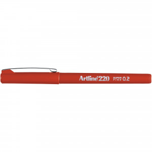 Artline 220 Fineliner Pen 0.2mm Dark Red Pack Of 12