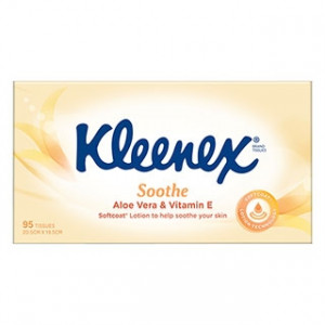 Kleenex Extra Care Facial Tissues Aloe Vera White 95s Each 