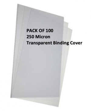 Acetate Transparent A4 250 Micron Binding Covers Clear