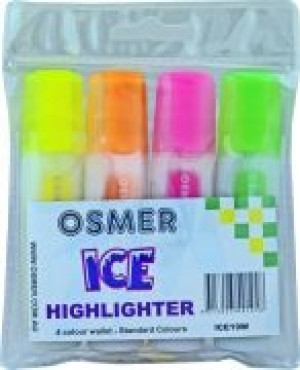 Osmer Highlighters Wallet 4 -Yellow, Green, Pink, Orange