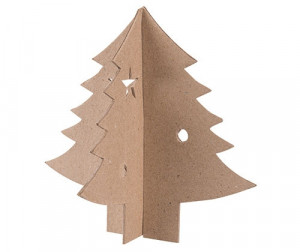 Papier Mache 3D Interlocking Christmas Trees 10's